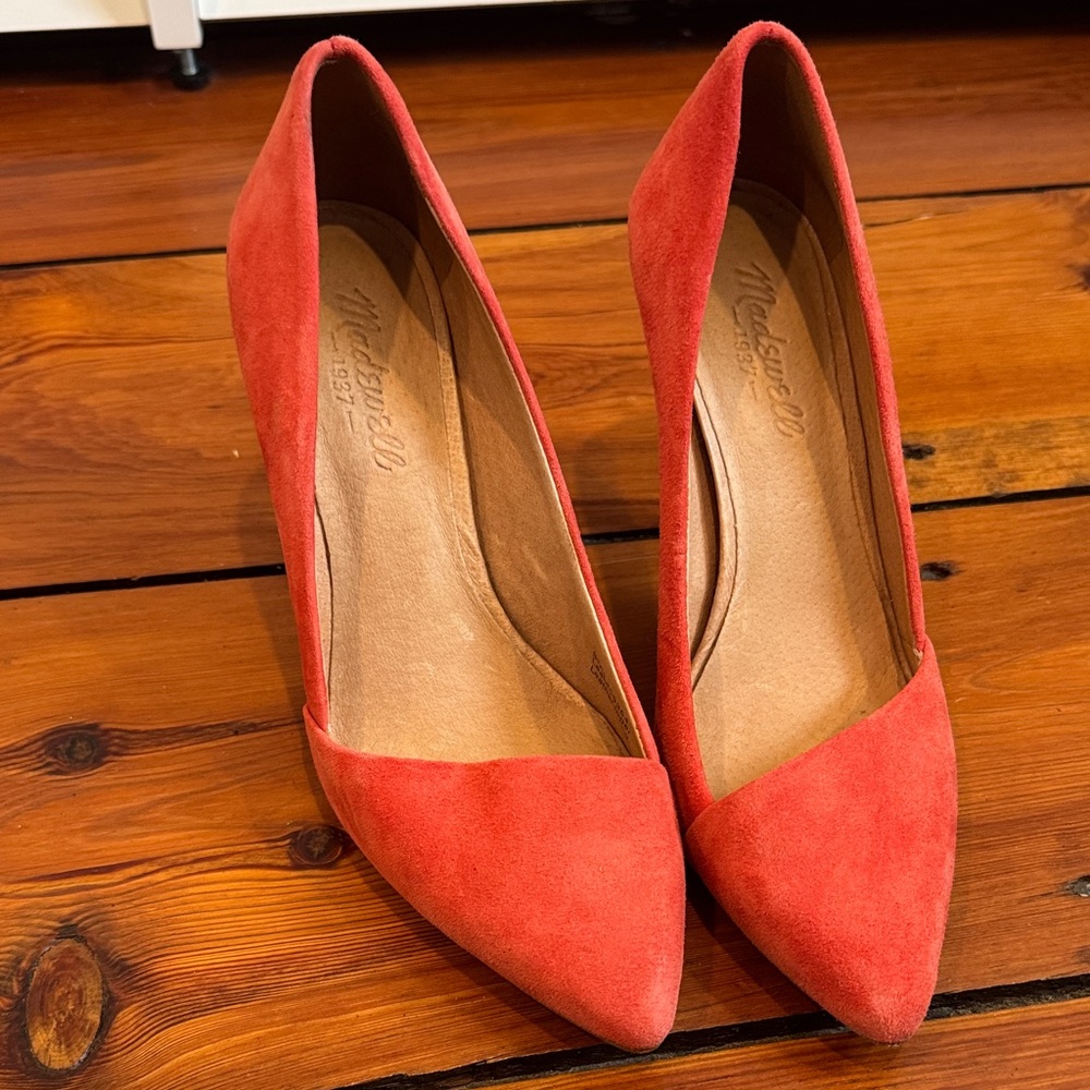 Madewell Women's Red Suede Heels